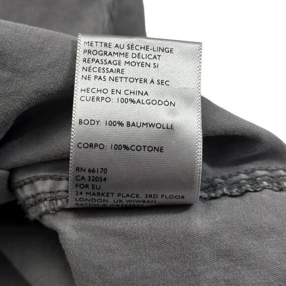 Urban Outfitters Gray Short Sleeve Button Up Shirt Men’s M 100% Cotton Casual - Picture 10 of 12